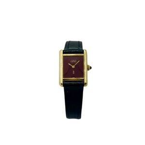 Bordeaux Cartier Tank Watch